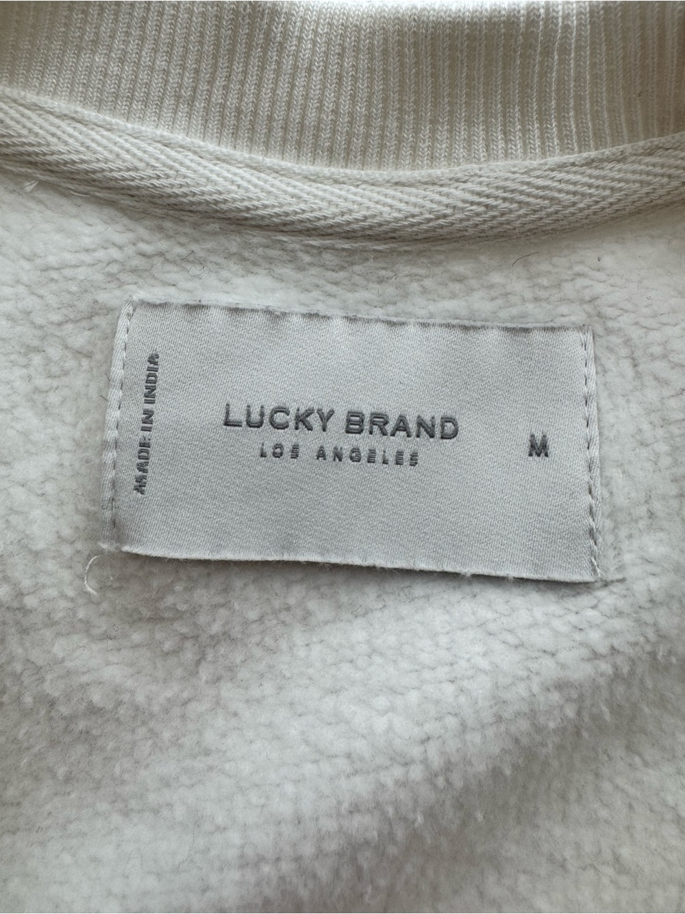 Lucky Brand Western Cowboy Rodeo Graphic Sweatshirt White 100% Cotton Fleece M - Picture 3 of 6